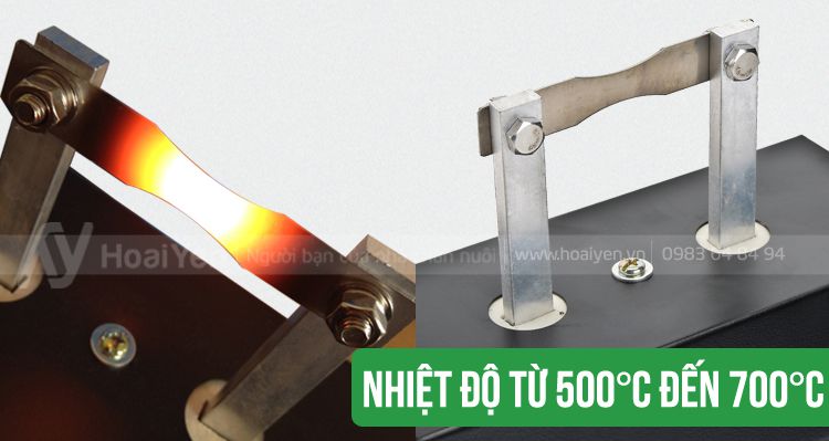 Lưỡi dao được làm nóng bằng nhiệt độ từ 500 đến 700 độ C