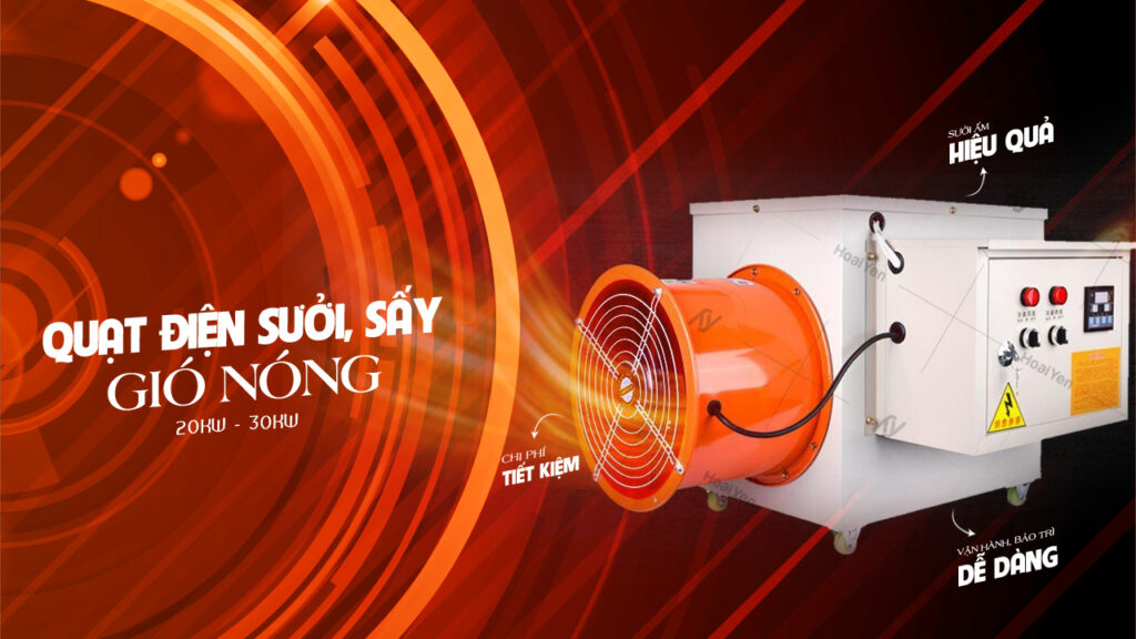 Máy quạt sưởi, sấy, úm công nghiệp